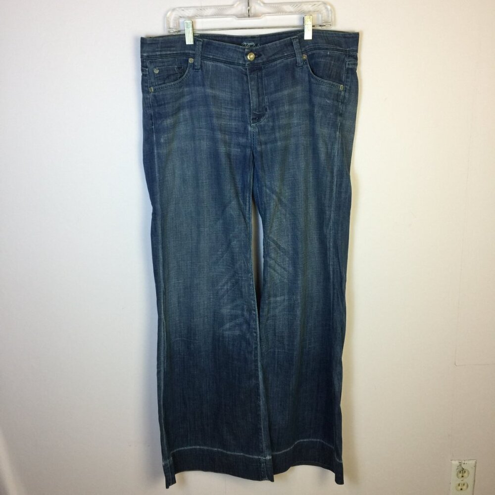 Fidelity Jeans Mens 34x32 Blue Belle Low Waist Super Wide Butterfly Light Wash